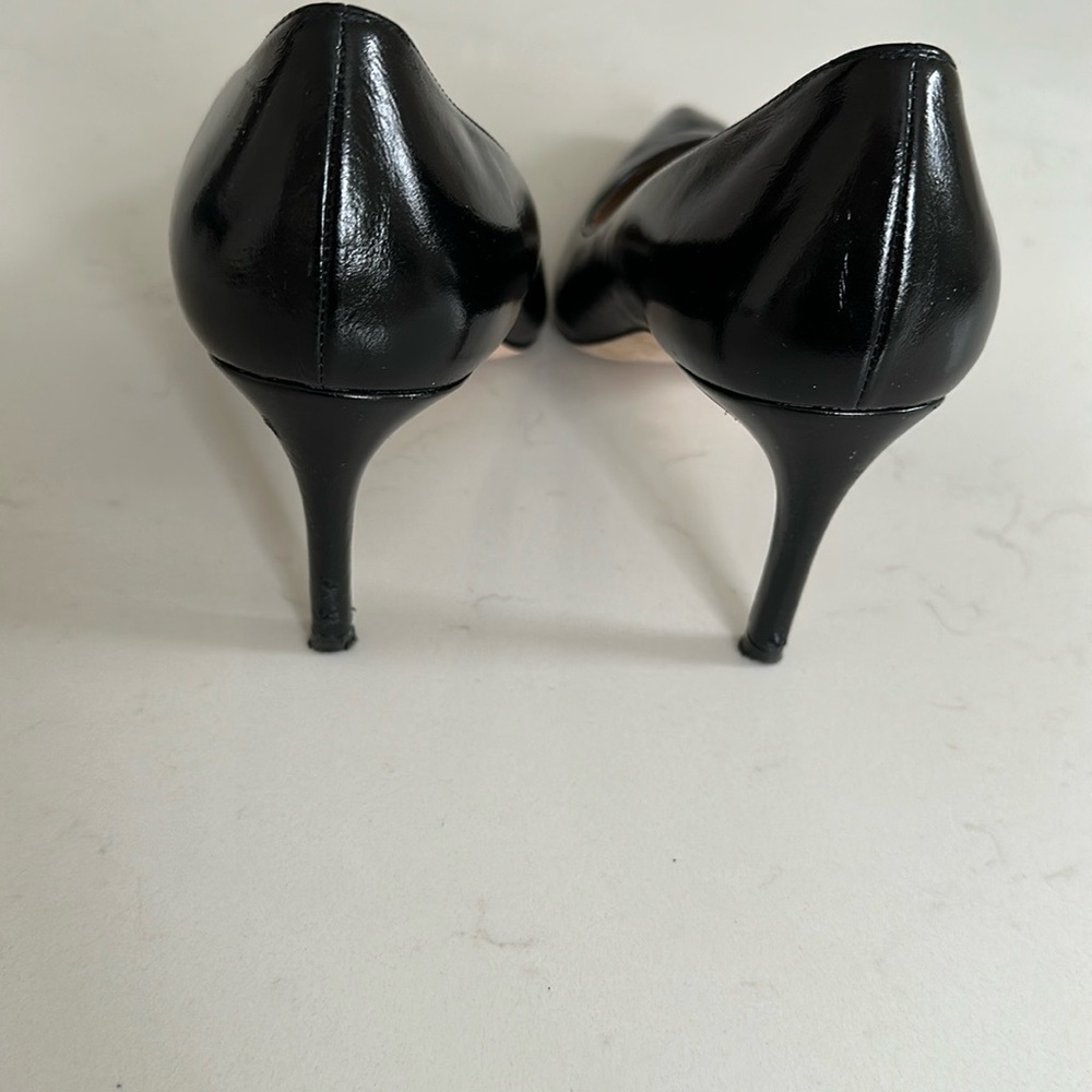 Stuart Weitzman 75mm Pointed Toe Pump - Black Kid - Size 38/7.5 - Picture 9 of 14